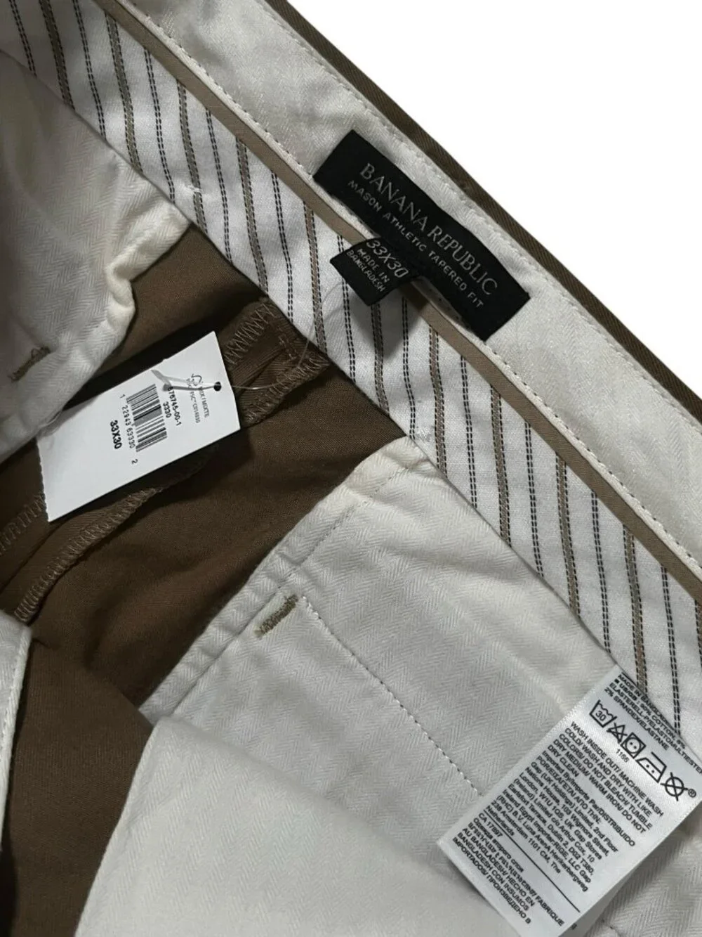Banana Republic Mason Athletic Fit chino Pants Men's size 33(34) x 30 NWT